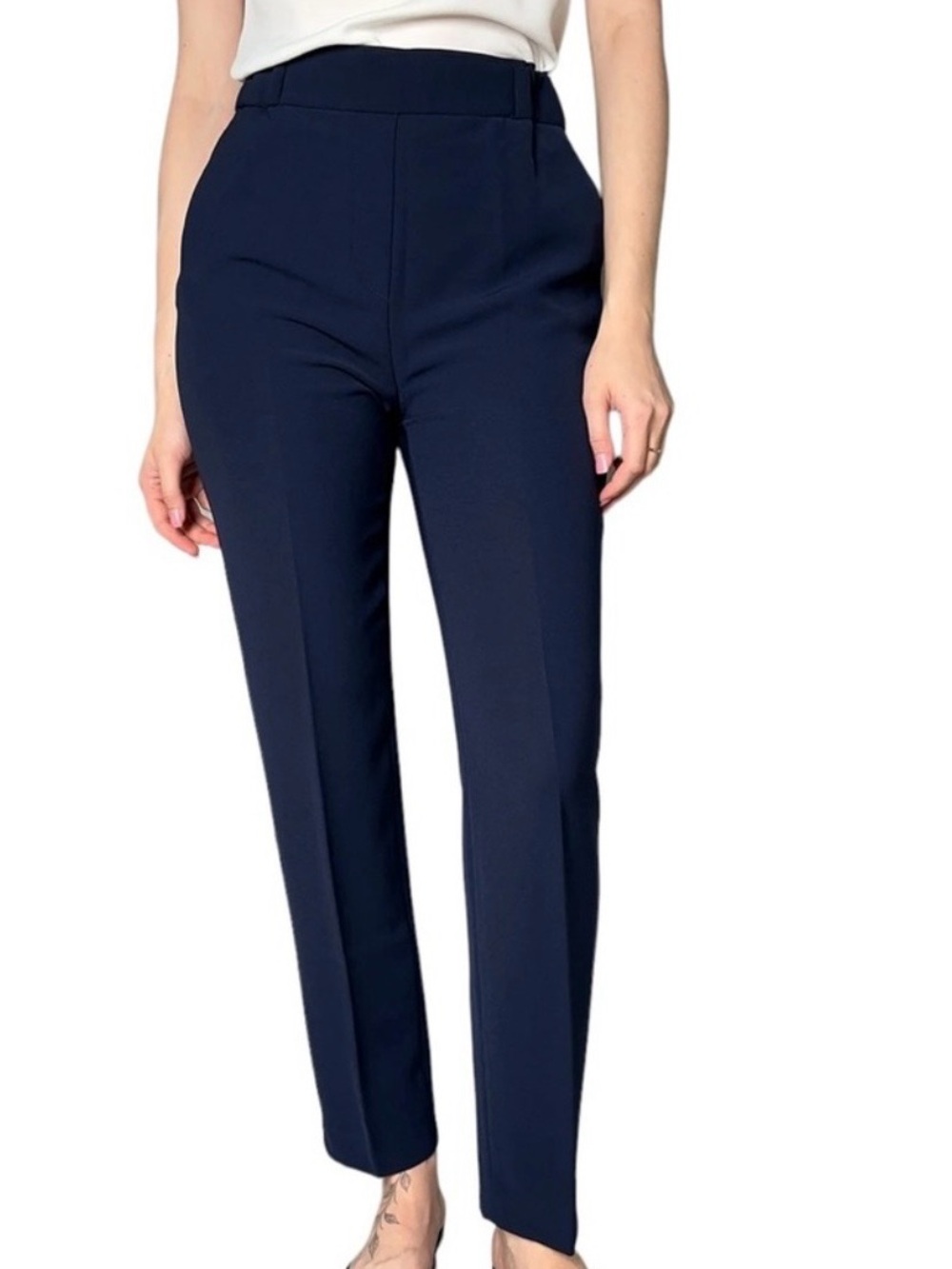 Antonelli Firenze Pull On Straight Pants in Navy Size EUR 46